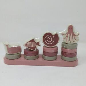 New Primitives By Kathy Under The Sea Wood Stacking Baby Toy Puzzle Counting